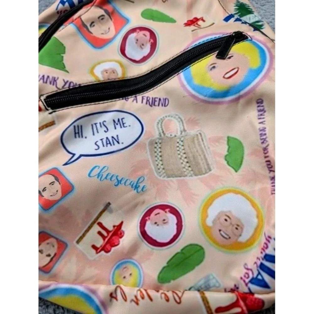 The Golden Girls Character Print Crossbody Sling Bag Backpack ~ Adjustable